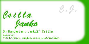 csilla janko business card