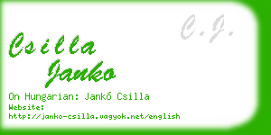 csilla janko business card